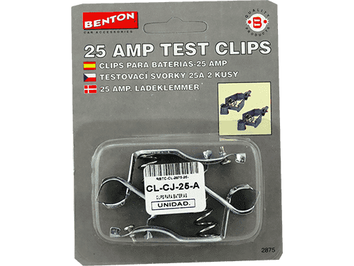 PINZAS DE BATERIAS 25A DE ACERO GALVANIZADO - SET DE 2 PIEZAS