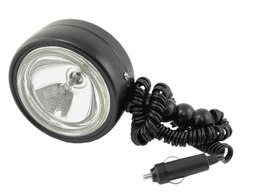 LAMPARA PORTATIL HALOGENA H3 12V 55W METALICA CON ENCHUFE AL ENCENDEDOR 