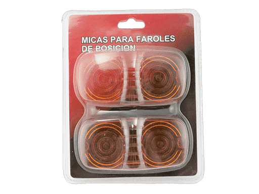 MICA PARA FAROL DE POSICION UNIVERSAL 2´´ x 4´´- NARANJO