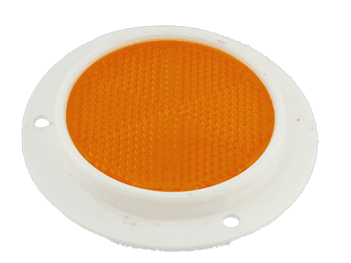 REFLECTOR UNIVERSAL 106mm CON FLANGE PLASTICO - NARANJO