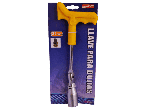 LLAVE DE BUJIAS 21MM CON MANGO PLASTICO