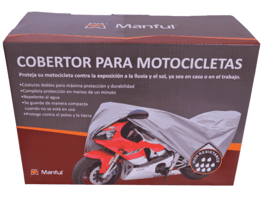 COBERTOR DE MOTOS DE POLYESTER CON RECUBRIMIENTO PLATEADO 150D  - TALLA XL
