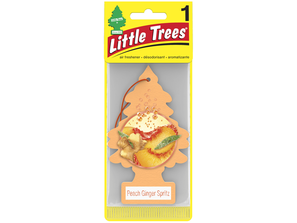 PINO AROMATICO LITTLE TREES U.S.A. - ESPUMANTE DURAZNO JENGIBRE 24 UNIDADES