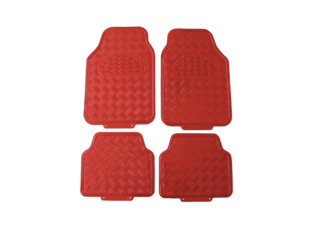 SET DE 4 PISOS METALIZADOS - ROJO - FRENTE: 70 x 45 CMS TRASEROS: 42 x 45 CMS