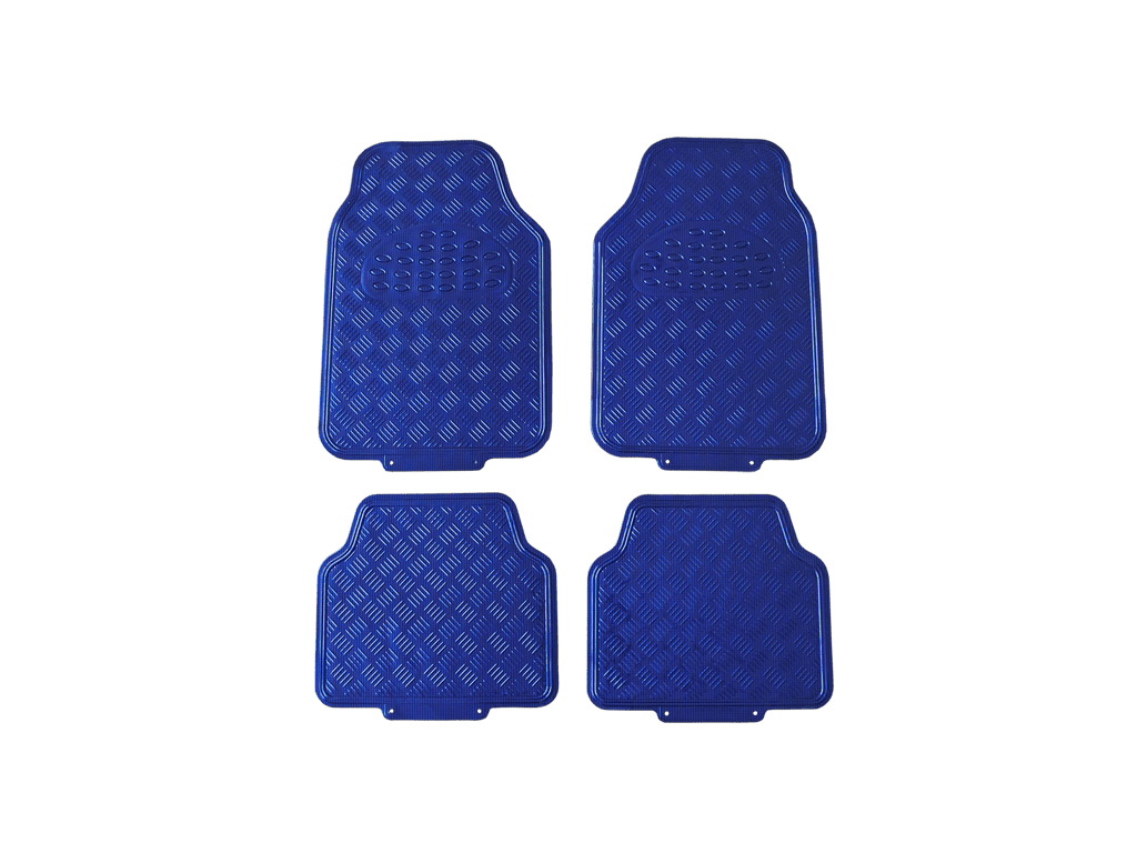 SET DE 4 PISOS METALIZADOS - AZUL OSCURO - FRENTE: 70 x 45 CMS TRASEROS: 42 x 45 CMS