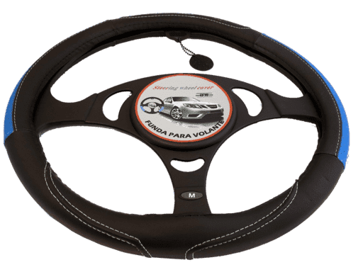 CUBREVOLANTES - NEGRO CON INSERTOS AZULES - 38*8,2 cm (Talla M)